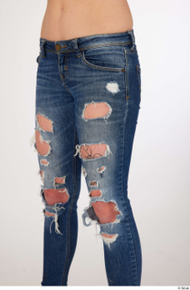  Olivia Sparkle blue jeans with holes casual dressed thigh 0002.jpg